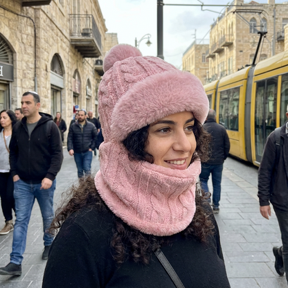 חם צוואר וכובע צמר לכל הפנים מתנה (19 יח׳ אחרונות)